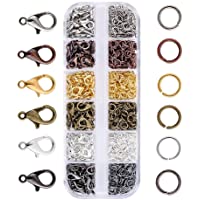 JZK Kit para hacer bisutería- 140 x Gancho langosta + 990 abierto anillos de salto- accesorios para hacer bisutería…